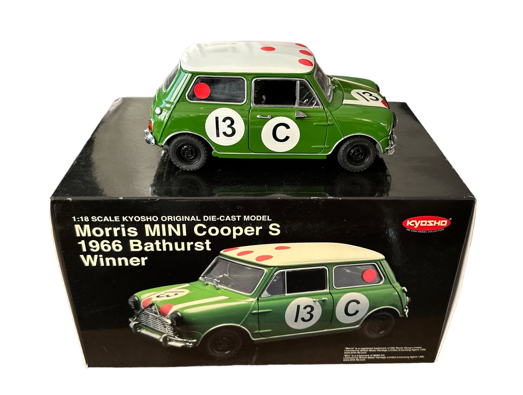 京商 1/18 モーリス ミニ クーパーS 1966 Bathurst Winner #13 Morris