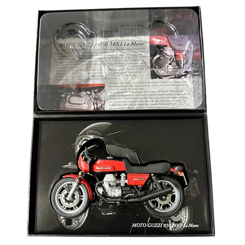 117 - Minichamps 1/12th scale 1976 Moto Guzzi  850 Mk.I Le Mans No. 122 165300 (Classic Bike series No. 11... 