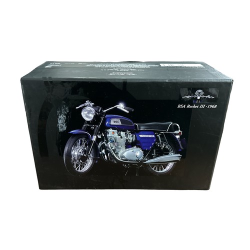 119 - Minichamps 1/12th scale 1968 BSA Rocket III metallic blue No. 122 130101  (Classic Bike series No. 7... 