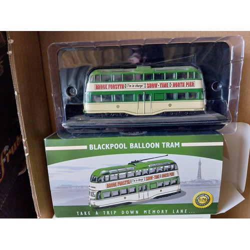 11 - Atlas Editions British Trams and Coaches, generally excellent in excellent boxes (most shrink-wrappe... 