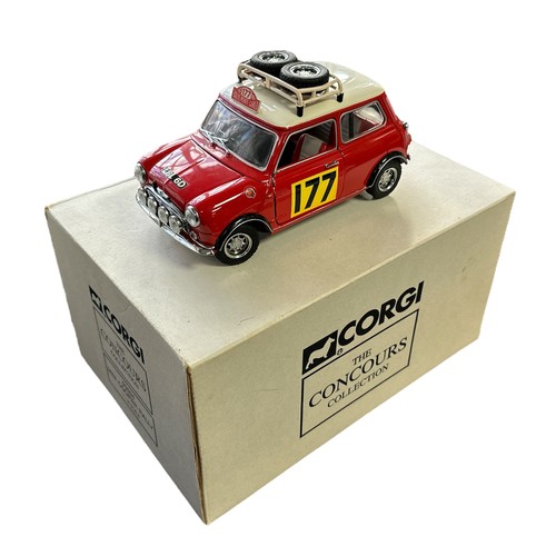 60 - Corgi 1/18th scale 1967 Mini Cooper Rally red, number 177 No. 99594, generally excellent in excellen... 