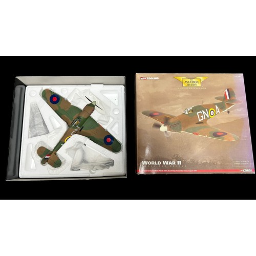 65 - Corgi Aviation Archive 1/32nd scale Hawker Hurricane MkIA 249 Sqn Boscombe Down Lt. Nicholson VC No.... 