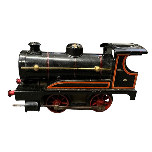 291 - Hornby LNER black 0-4-0T clockwork with key locomotive, generally excellent to good plus in good fai... 