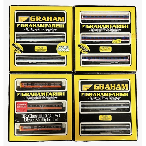 327 - Graham Farish DMU collection, generally excellent in excellent to good plus boxes, with 3-car set li... 