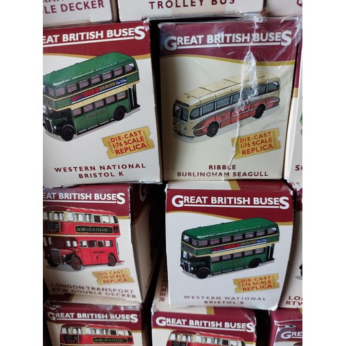 7 - Atlas Editions Great British Buses collection, generally excellent in excellent to good plus boxes (... 