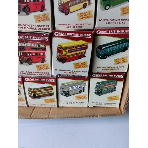 7 - Atlas Editions Great British Buses collection, generally excellent in excellent to good plus boxes (... 