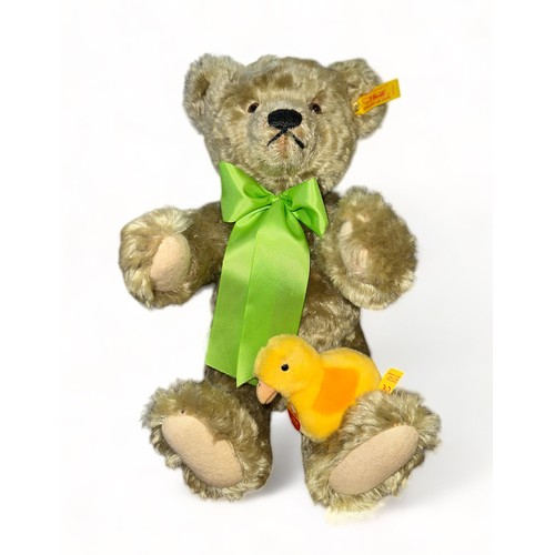 256A - Steiff Teddy No. 654466, Dylan Spring Four Season's Growler (working), blonde mohair, button tag in ... 