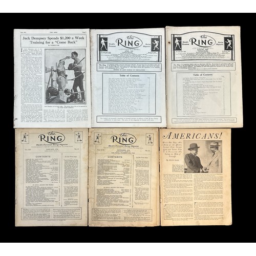 413 - The Ring Magazine, with 1920’s copies of The Ring Magazine, to include; July 1927, August 1927, Apri... 