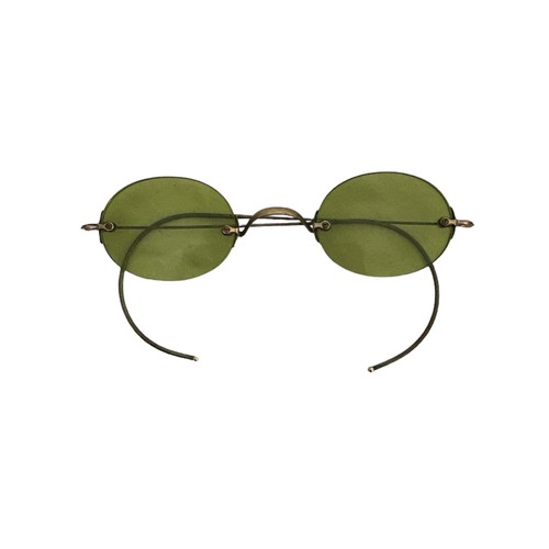 295 - Lawrence & Mayo, antique pair of green tinted glasses / sunglasses in original Lawrence & Mayo case.