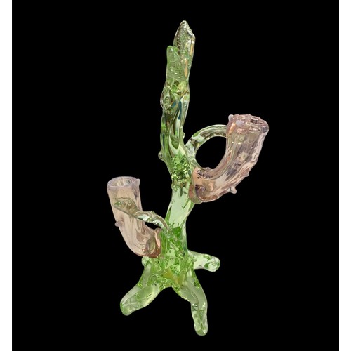 282 - John Walsh / Thomas Webb small range of Victorian glass cactus / thorn glassware vases, all in diffe... 