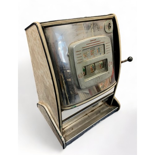 312 - Vintage 1960’s One Arm Bandit slot machine by Ruffler & Walker, London. Vintage  slot fruit machine ... 