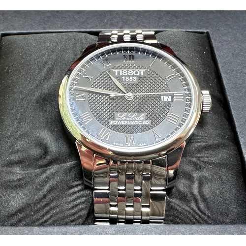 75 - Tissot Le Locle Powermatic 80 Men's Watch, with 40mm stainless steel case with transparent back, bla... 