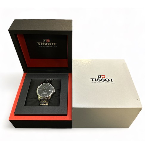 75 - Tissot Le Locle Powermatic 80 Men's Watch, with 40mm stainless steel case with transparent back, bla... 