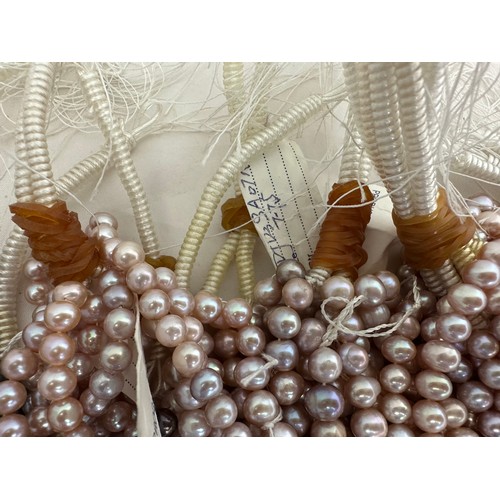 61 - A large quantity of cultured pearl strands for jewellery making. Pearl sizes and shapes vary.  Colou... 