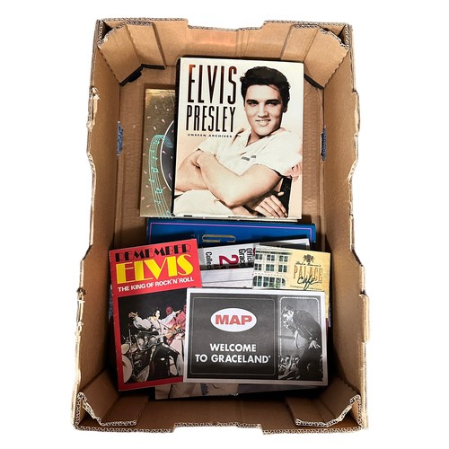 297A - Vinyl collection with Books and Elvis Presley Memorabilia. LPs (approx. 80), singles and CDs, genera... 