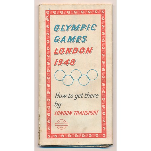 310A - 1948 Olympic Games via London Transport poster, featuring a map of the Wembley Area, information abo... 