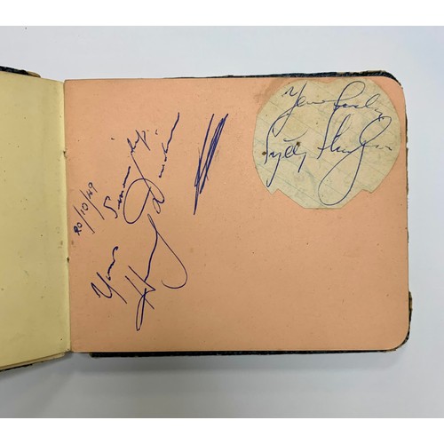 315 - Two vintage autograph books containing several autographs, mainly of stars of the entertainment worl... 