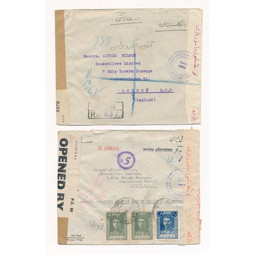 99 - Iran / Persia, pair of Airmail covers addressed to Messrs Alfred Wilson, Booksellers Limited, Gracec... 