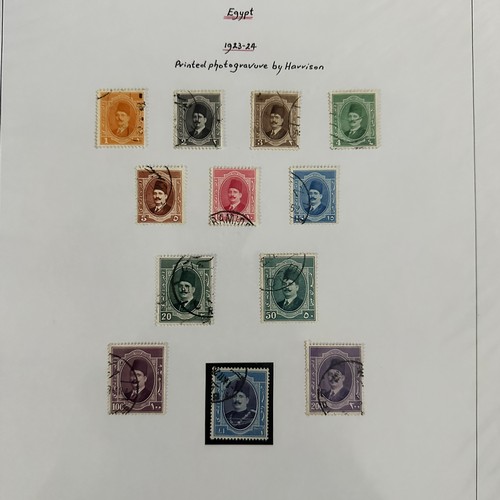 67 - Egypt, 1923-1989 collection of U/FU issues on loose leaves, including 1923 set to £1 U with further ... 