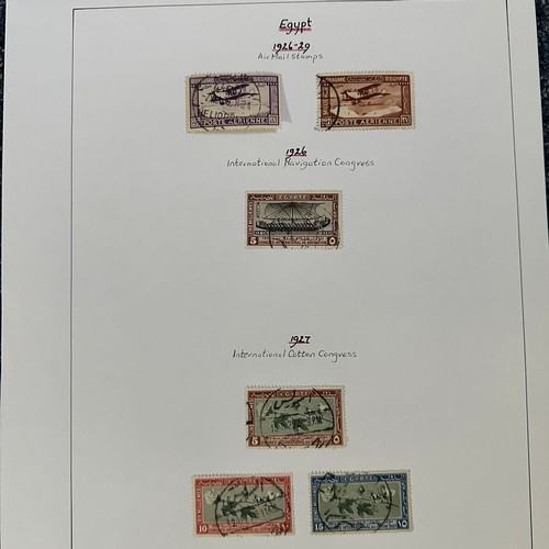 67 - Egypt, 1923-1989 collection of U/FU issues on loose leaves, including 1923 set to £1 U with further ... 