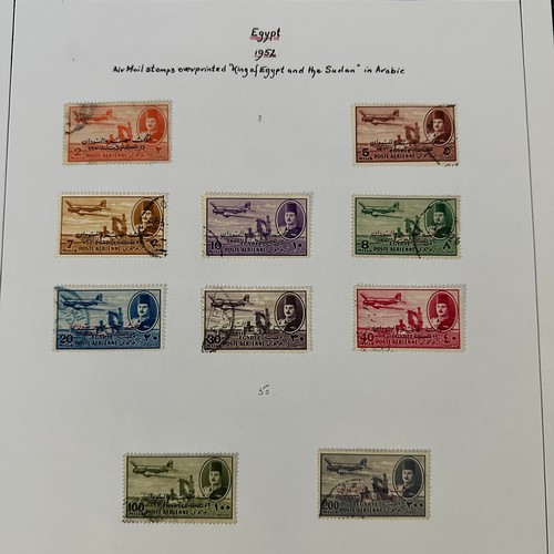 67 - Egypt, 1923-1989 collection of U/FU issues on loose leaves, including 1923 set to £1 U with further ... 