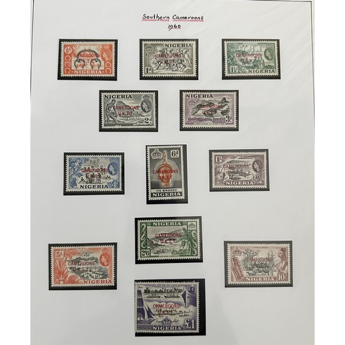 155 - Nigeria, 1938-1986 predominantly U collection on loose leaves including 1938-51 set to 5/ U, 1953-58... 