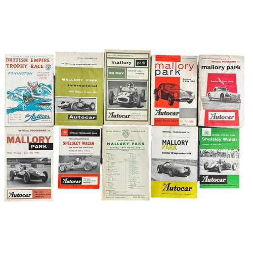 442 - A collection of 35+ motor racing programmes from 1930's - present day. Various UK race tracks such a... 