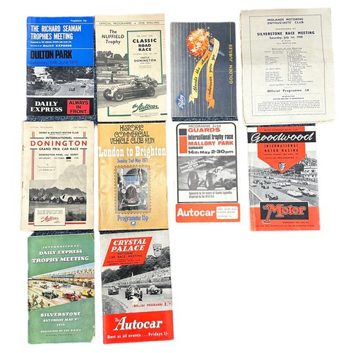 442 - A collection of 35+ motor racing programmes from 1930's - present day. Various UK race tracks such a... 