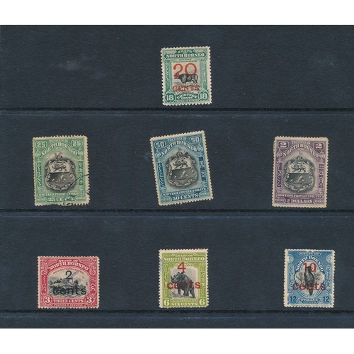 157 - North Borneo, useful early to 1931 M/U collection in binder, to include; 1886 3c on 4c M, 1888-92 $2... 