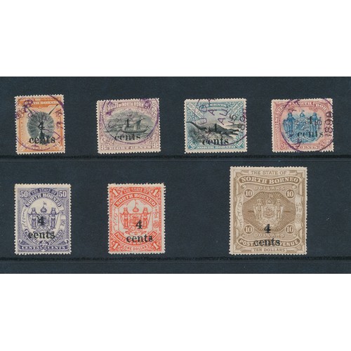 157 - North Borneo, useful early to 1931 M/U collection in binder, to include; 1886 3c on 4c M, 1888-92 $2... 