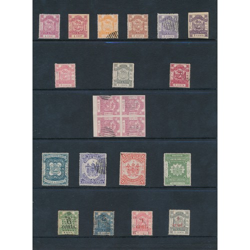 157 - North Borneo, useful early to 1931 M/U collection in binder, to include; 1886 3c on 4c M, 1888-92 $2... 