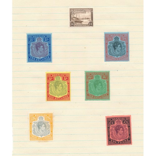 57 - Bermuda, 1938-53 set to £1 M. (SG 116-121). Cat. £350.