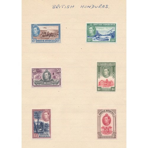 59 - British Honduras, 1938-47 set to $5 M. (SG 150-161), Cat. £180.