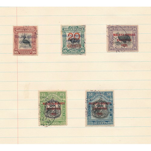 162 - North Borneo, 1922 Malaya-Borneo Exhibition 1922 overprint set to 50c FU. (SG 253-275), Cat. £800.