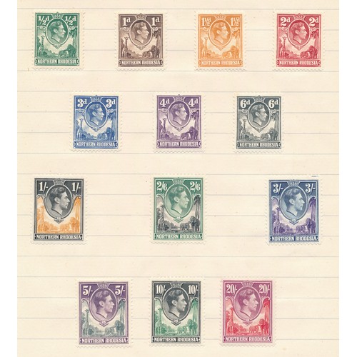 66 - Northern Rhodesia, 1938-52 vals to 20/, Cat c. £200.