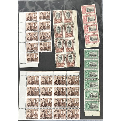 164 - North Borneo, collection of various UM sheets, part sheets & strips to include; 1941 War Tax ovpt 1c... 