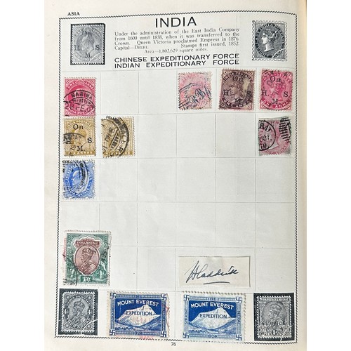 21 - World stamp selection in illustrated The Victory Stamp album, including, Austria, Belgium, France, F... 