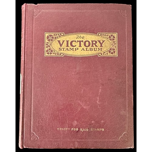 21 - World stamp selection in illustrated The Victory Stamp album, including, Austria, Belgium, France, F... 