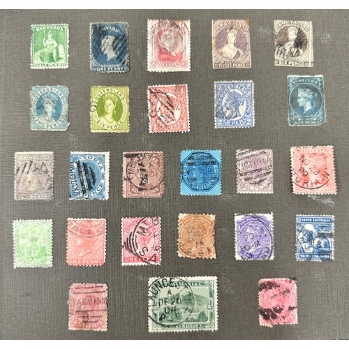 23 - World stamp early issues range in small stockbook, predominantly U, including; Great Britain QV issu... 