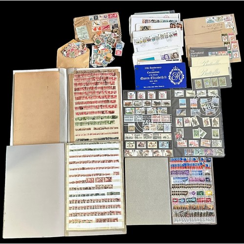 10 - World stamp collection in five stockbooks plus loose, including two well-filled scrapbooks containin... 