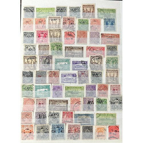 94 - Indian States, collection in well-filled stockbook, including various overprint issues U, Service, f... 