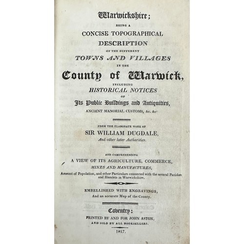 469 - DUGDALE, WILLIAM. ’ Warwickshire; A Concise Topographical Description of the Different Towns and Vil... 