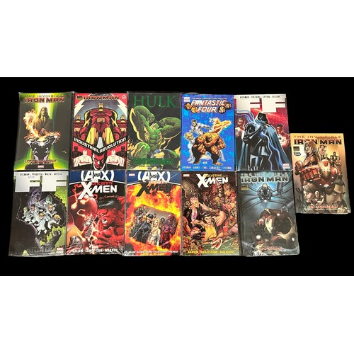 501 - 11 x Marvel Graphic Novel Books. The invincible Iron Man Long way down, The invincible Iron Man my m... 