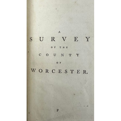 473 - ‘ A Survey of the County of Worcester ‘ including  large foldout ‘ New Map of Worcestershire by Will... 