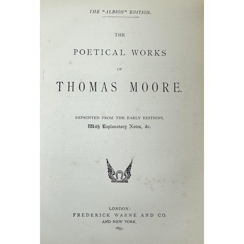 476 - Poetry, collection of ten various late 19th / early 20th Century ‘The Works of’ poetry books, fine b... 