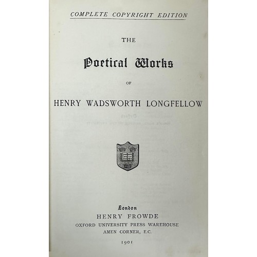 476 - Poetry, collection of ten various late 19th / early 20th Century ‘The Works of’ poetry books, fine b... 