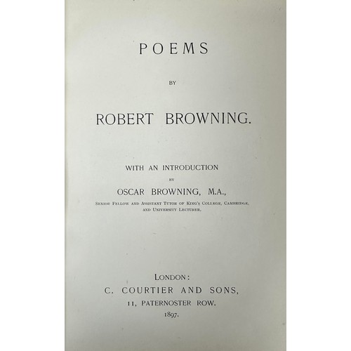 476 - Poetry, collection of ten various late 19th / early 20th Century ‘The Works of’ poetry books, fine b... 