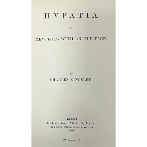 489 - KINGSLEY, CHARLES. Six fine bound novels by Charles Kingsley, published by Macmillan and Co [London]... 