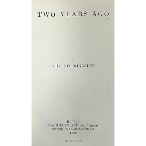 489 - KINGSLEY, CHARLES. Six fine bound novels by Charles Kingsley, published by Macmillan and Co [London]... 