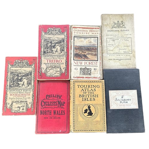 455 - Small range of early 20th Century foldout Ordnance Survey / Road maps to include; Ordnance Survey Co... 